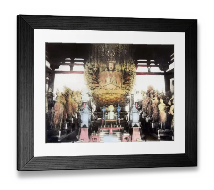 Framed Print : Buddha in Sanjusangendo temple, Kyoto, Japan, Asia