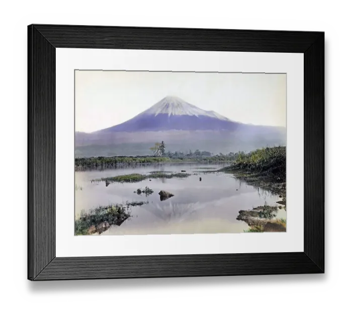 Framed Print : Volcano Fuji, Fujiyama, ca. 1870, Japan, Asia