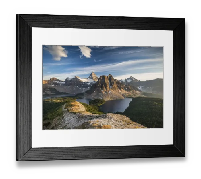 Framed Print : View from the summit of Mount Nublet on Mount Assiniboine
