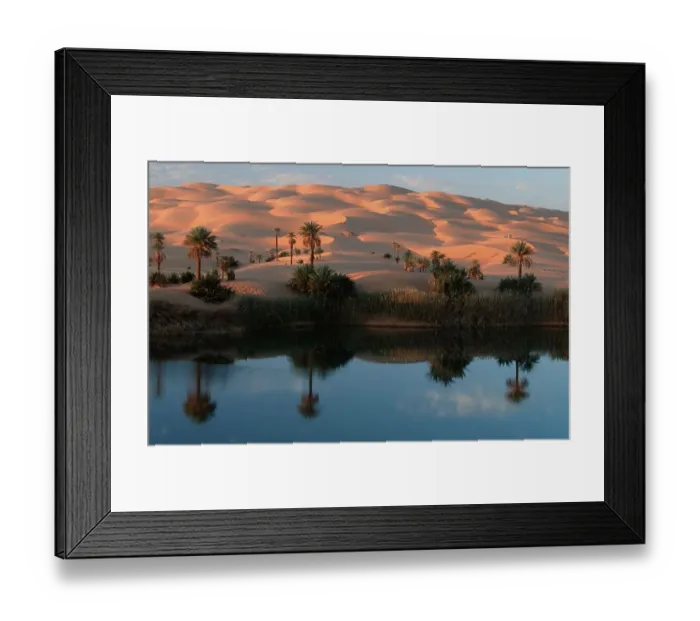 Framed Print : Oasis with Date Palms, Sahara, Erg Ubari Framed Print : Oasis with Date Palms, Sahara, Erg Ubari
