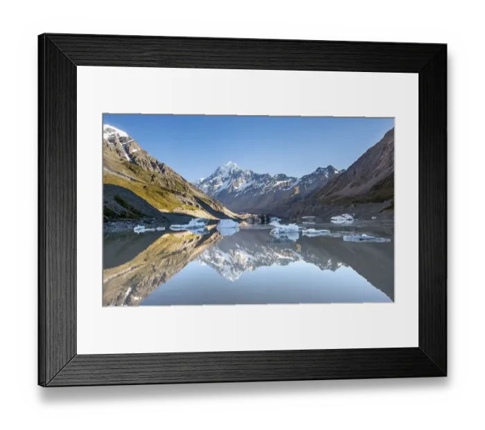 Framed Print : Reflection in Hooker Lake at sunrise