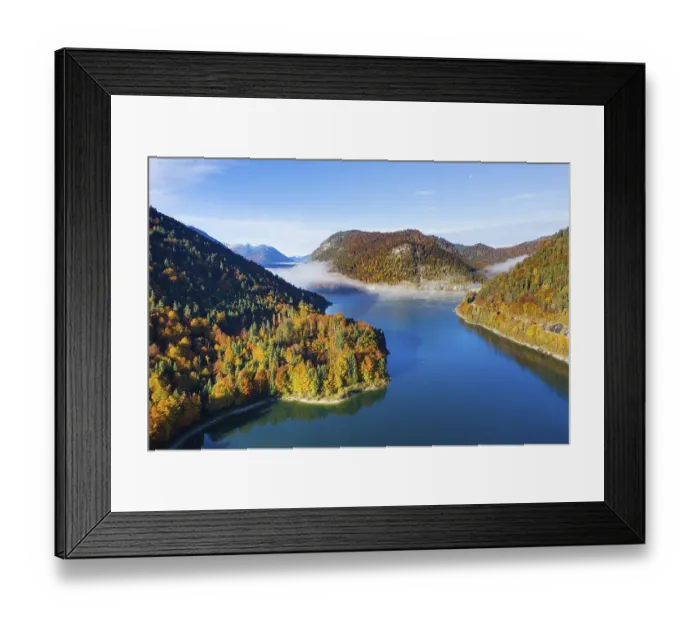 Framed Print : Sylvenstein lake, Sylvenstein reservoir