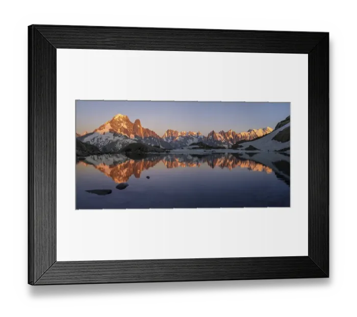 Framed Print : Evening atmosphere with alpenglow Framed Print : Evening atmosphere with alpenglow