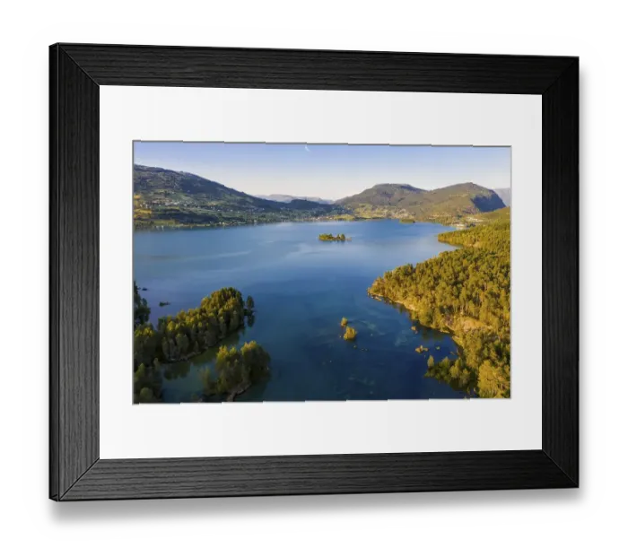 Framed Print : Aerial view, forest and landscape