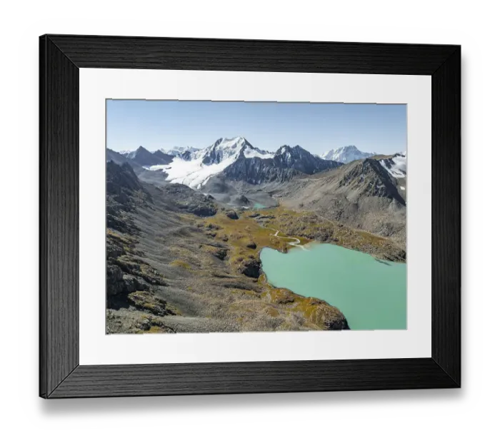 Framed Print : Mountain panorama, aerial view Framed Print : Mountain panorama, aerial view
