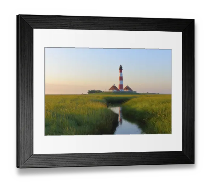 Framed Print : Westerheversand Lighthouse, Westerhever Framed Print : Westerheversand Lighthouse, Westerhever