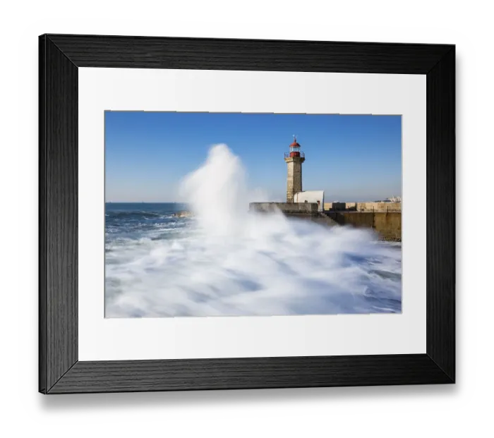 Framed Print : Lighthouse Foz do Douro, Grande Porto