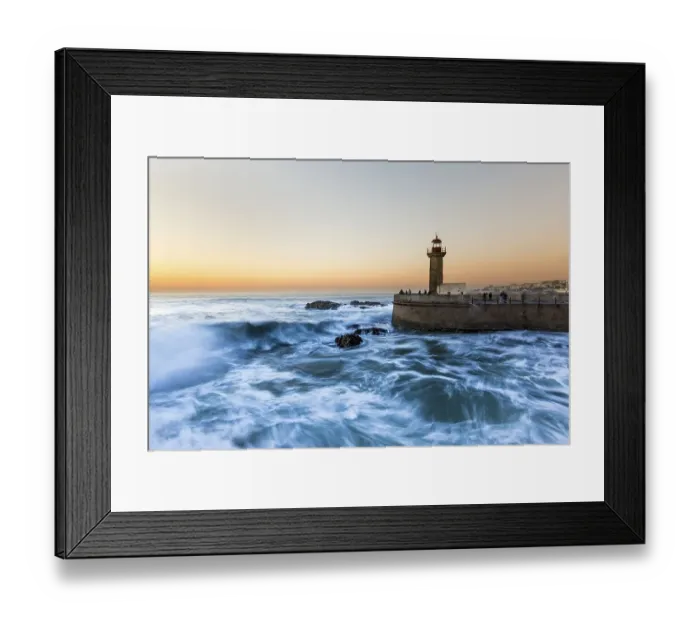 Framed Print : Lighthouse Foz do Douro, Grande Porto