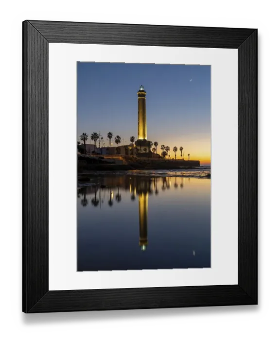 Framed Print : A vertical view of the Chipiona lighthouse in Andalusia Framed Print : A vertical view of the Chipiona lighthouse in Andalusia