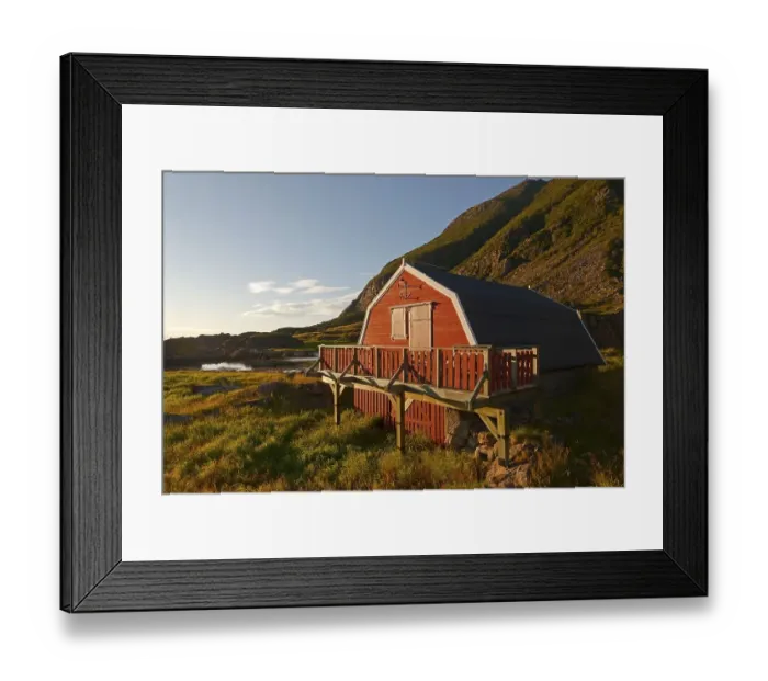 Framed Print : Typical red Rorbuer huts, rorbu Framed Print : Typical red Rorbuer huts, rorbu