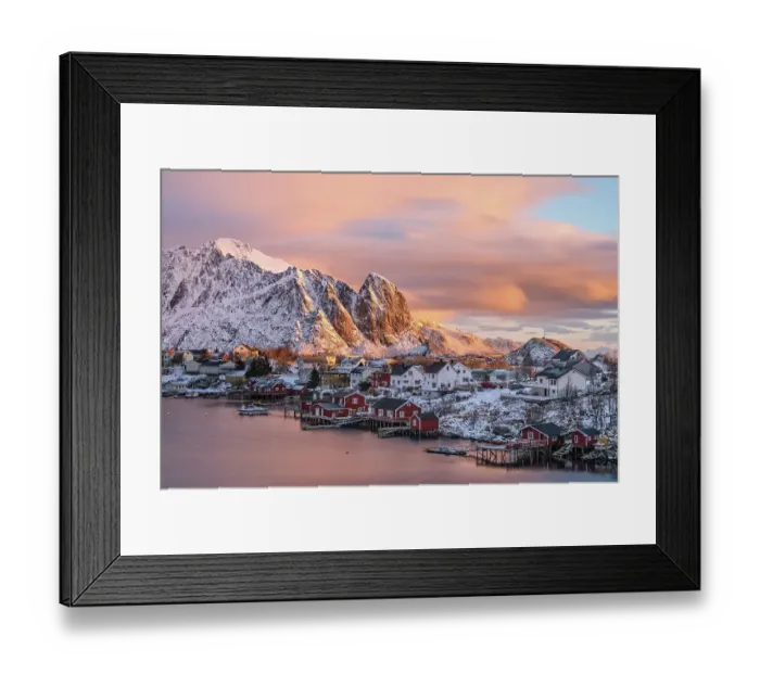 Framed Print : Fishing village in the morning light