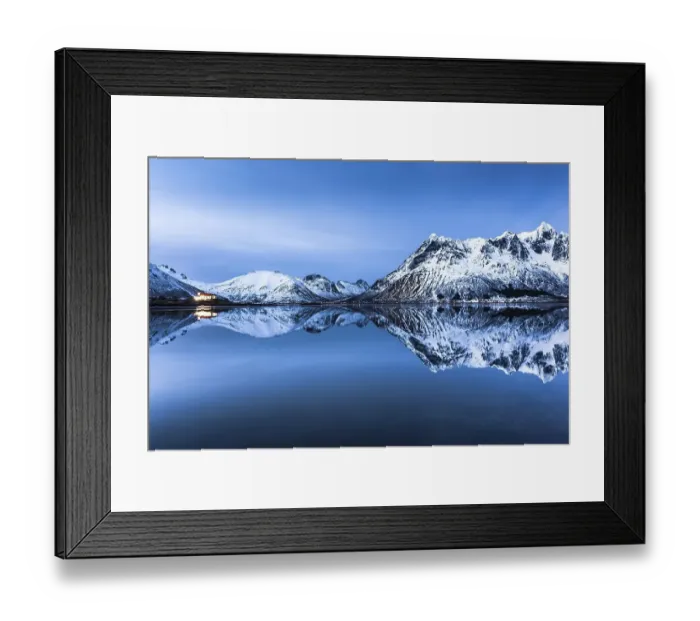 Framed Print : Wooden church of Sildpollen with reflection Framed Print : Wooden church of Sildpollen with reflection