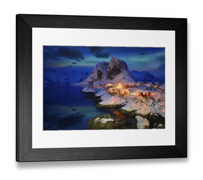 Framed Print : Famous tourist attraction Hamnoy fishing village on Lofoten Islands Framed Print : Famous tourist attraction Hamnoy fishing village on Lofoten Islands