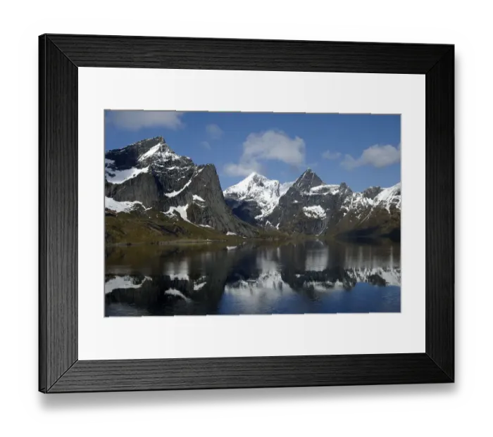 Framed Print : Mountains reflected in the water Framed Print : Mountains reflected in the water