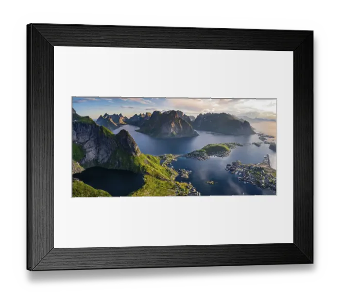 Framed Print : Evening atmosphere, view from Reinebringen