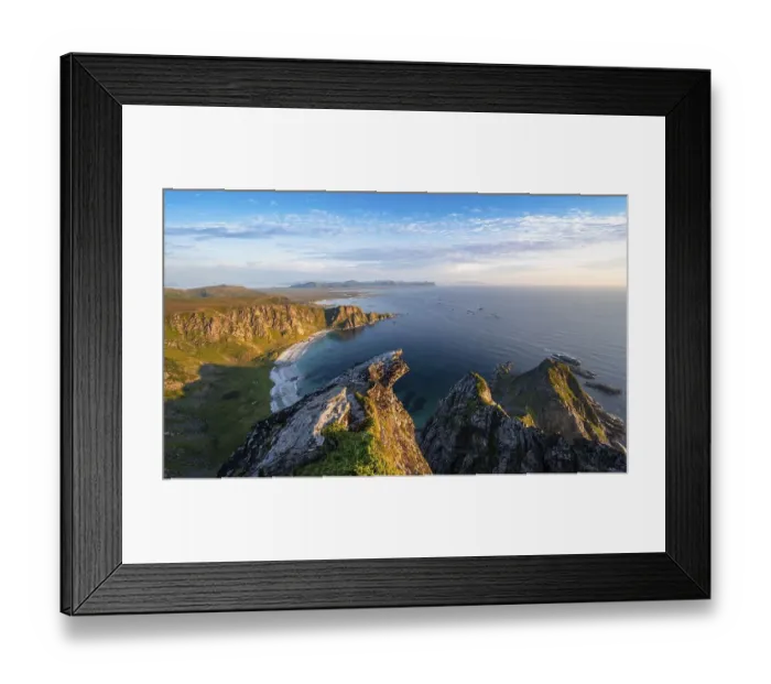 Framed Print : Evening atmosphere, beach and sea