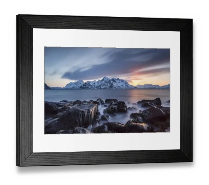 Framed Print : Coast at Vareid, Flakstadoya, Lofoten Framed Print : Coast at Vareid, Flakstadoya, Lofoten