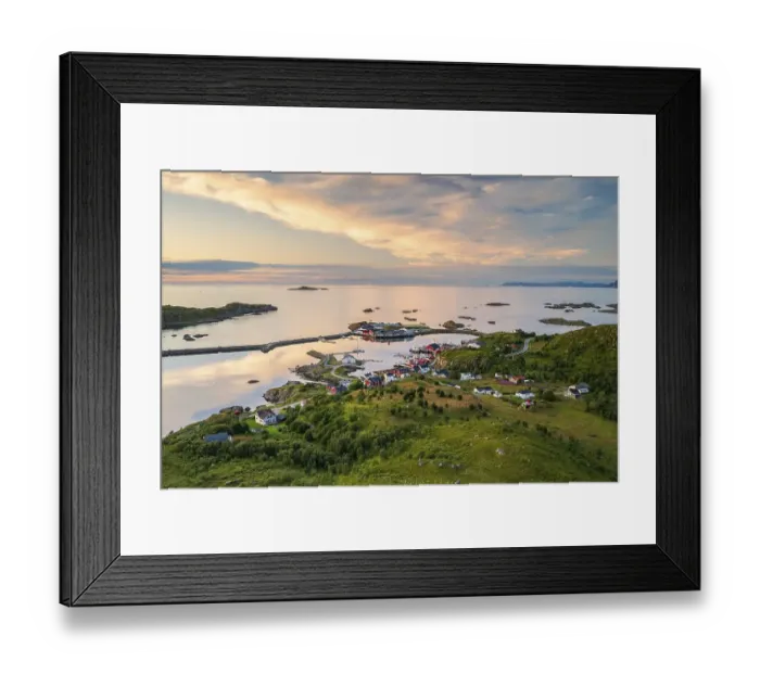 Framed Print : View of the fishing village of Sto in the evening Framed Print : View of the fishing village of Sto in the evening