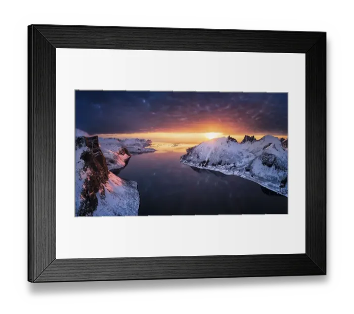 Framed Print : Aerial view, dramatic cloud atmosphere over the Nordfjorden Framed Print : Aerial view, dramatic cloud atmosphere over the Nordfjorden