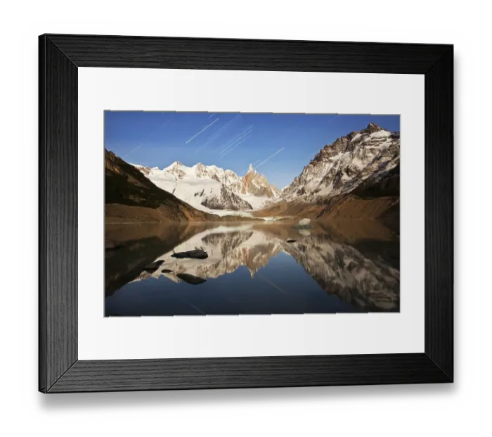Framed Print : Starry sky over Cerro Torre Mountain Framed Print : Starry sky over Cerro Torre Mountain