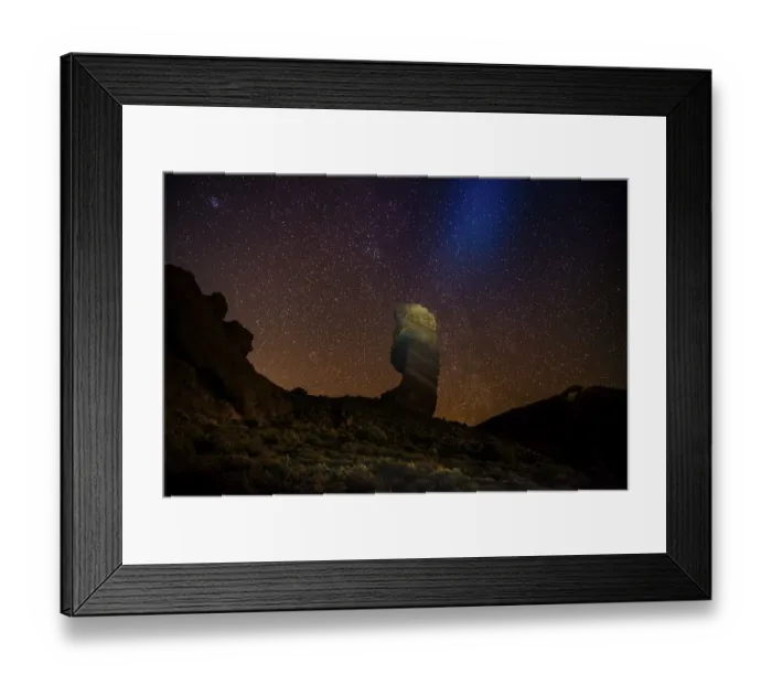 Framed Print : Roque Chinchado and Teide vulcano with starry sky Framed Print : Roque Chinchado and Teide vulcano with starry sky