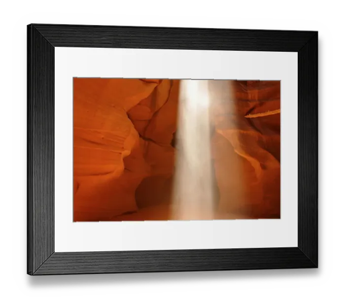 Framed Print : Sunbeam falling into the cave, red sandstone of the Moenkopi rock formation Framed Print : Sunbeam falling into the cave, red sandstone of the Moenkopi rock formation