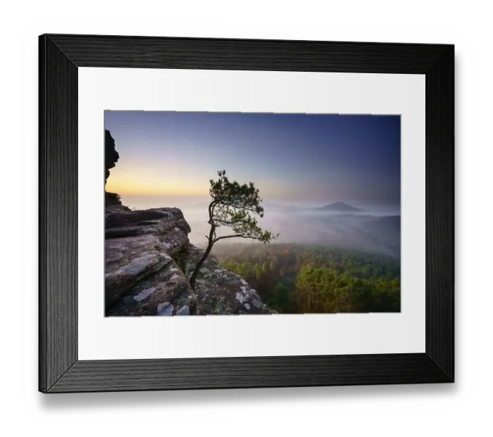 Framed Print : Palatinate Forest, dawn, fog, Roetzenfels Framed Print : Palatinate Forest, dawn, fog, Roetzenfels