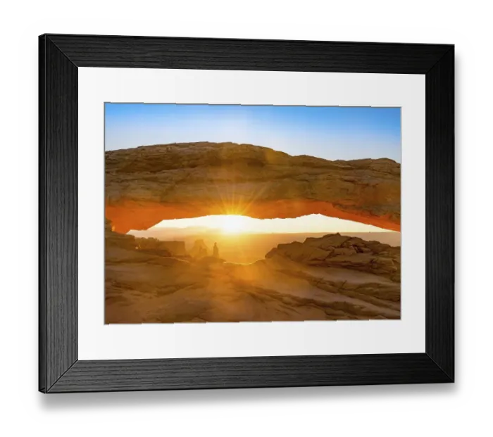 Framed Print : View through rock arch, Mesa Arch