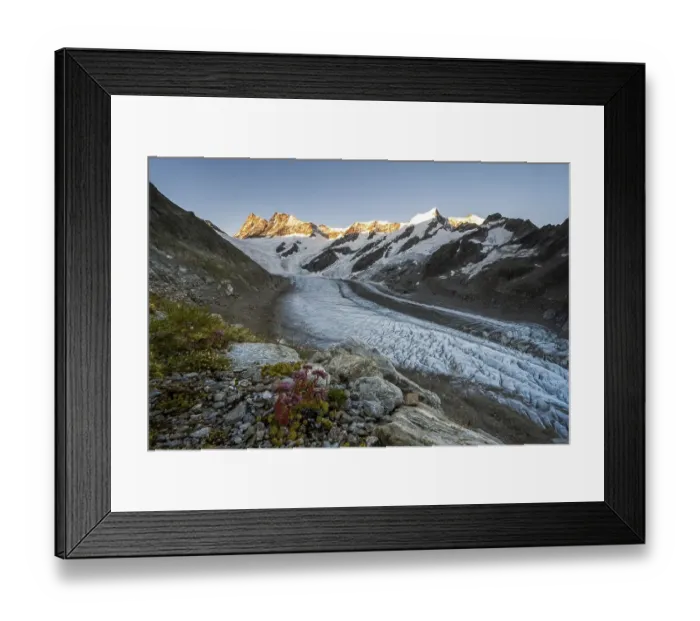 Framed Print : High alpine landscape, sunrise