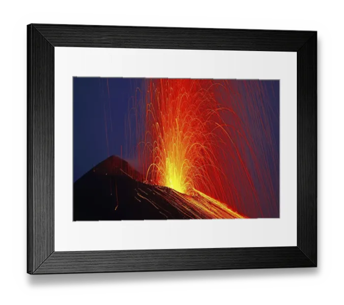 Framed Print : Volcanic eruption, Stromboli volcano Framed Print : Volcanic eruption, Stromboli volcano