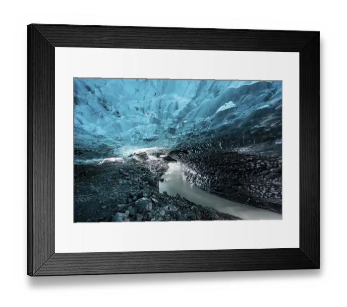 Framed Print : Ice cave in Vatnajoekull glacier