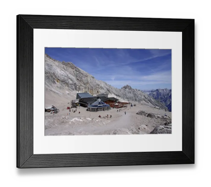 Framed Print : Sonn Alm, Zugspitzplatt, Zugspitze mountain
