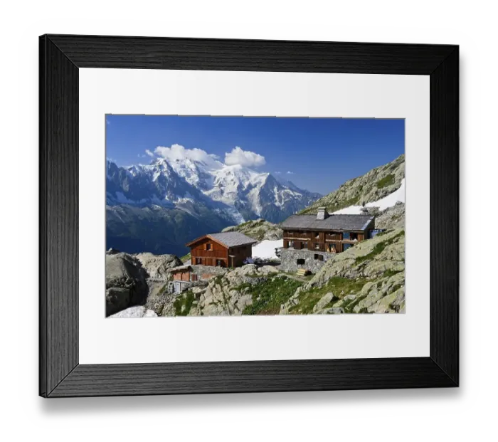 Framed Print : Mountain cabin Refuge du Lac Blanc Framed Print : Mountain cabin Refuge du Lac Blanc