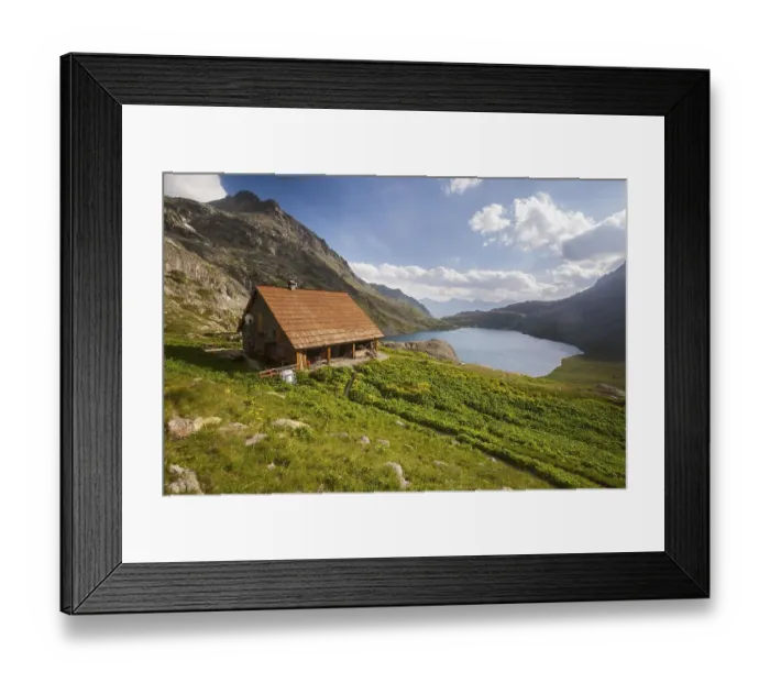 Framed Print : Refuge de Vens mountain hut, Mercantour National Park