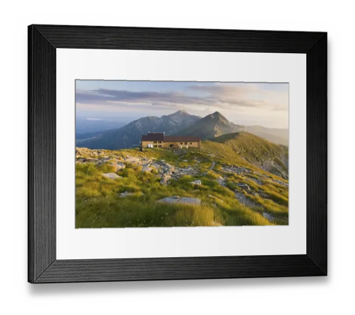 Framed Print : Rifugio Coda mountain hut on the Alta Via delle Alpi Biellesi trail Framed Print : Rifugio Coda mountain hut on the Alta Via delle Alpi Biellesi trail