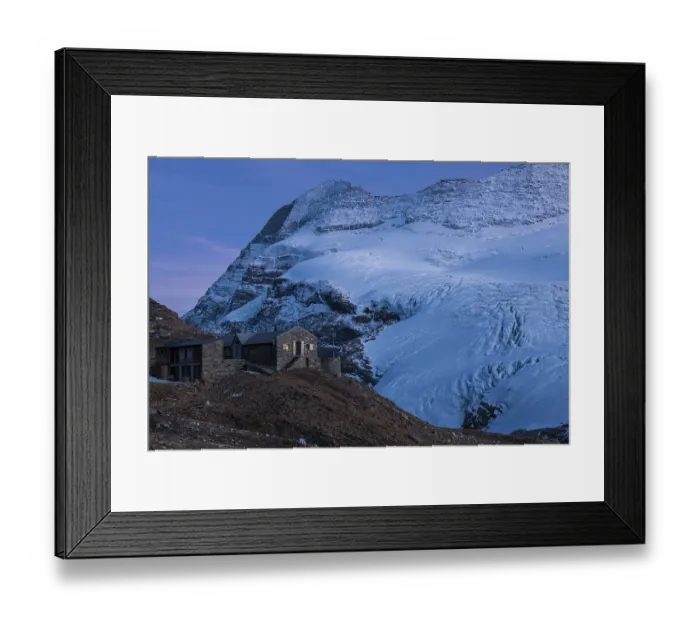 Framed Print : Monte Leone hut, Monte Leone mountain and Chaltwassergletscher glacier Framed Print : Monte Leone hut, Monte Leone mountain and Chaltwassergletscher glacier