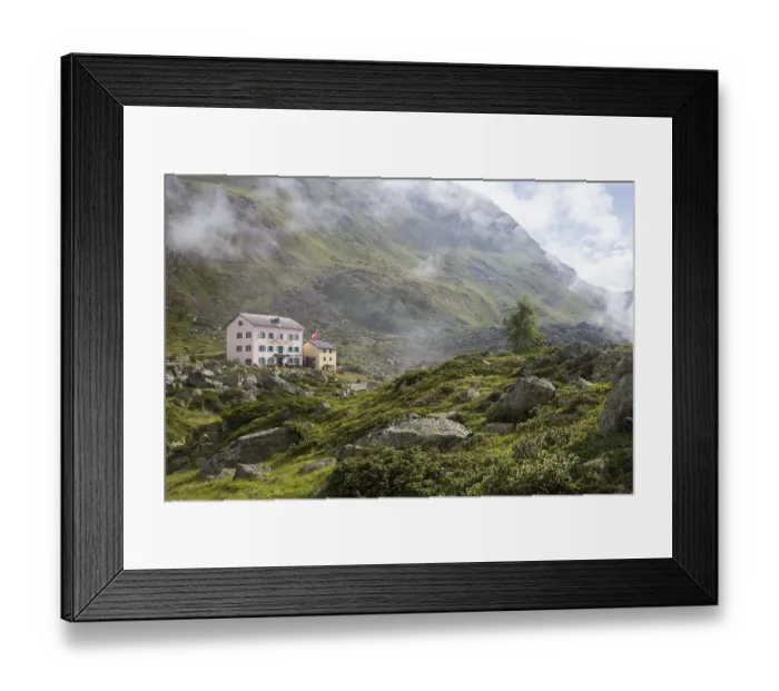 Framed Print : Berggasthaus Trift, hotel, Zermatt