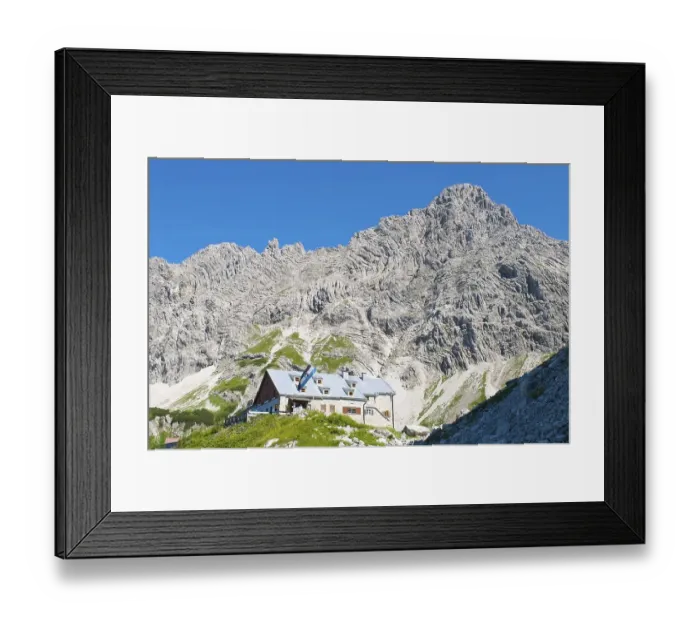 Framed Print : Prinz-Luitpold-House below the Hochvogel massif