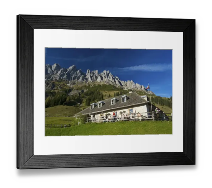 Framed Print : Alpine pasture on Hochkoenig mountain Framed Print : Alpine pasture on Hochkoenig mountain