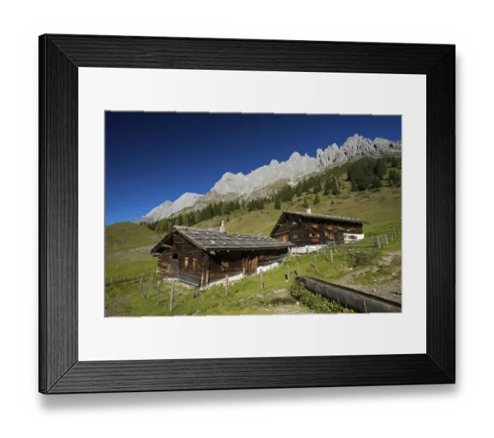 Framed Print : Meadows around the Arthurhaus chalet in Muehlbach Framed Print : Meadows around the Arthurhaus chalet in Muehlbach