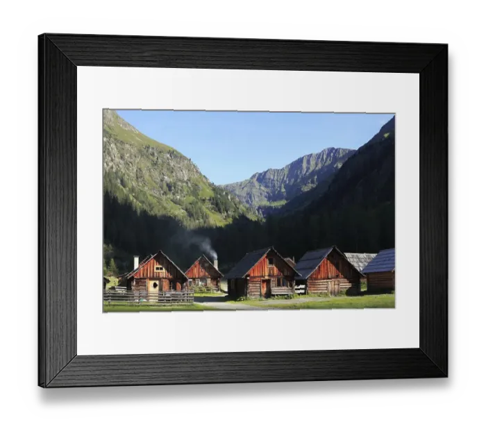 Framed Print : Hut village in Goeriachtal Valley