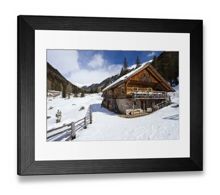 Framed Print : Alpine cabin, Lercher Alm alp in Oberwielenbach Framed Print : Alpine cabin, Lercher Alm alp in Oberwielenbach