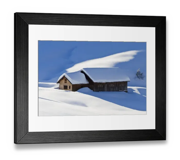 Framed Print : Hut on Alp Horn Mountain, Canton of St Framed Print : Hut on Alp Horn Mountain, Canton of St