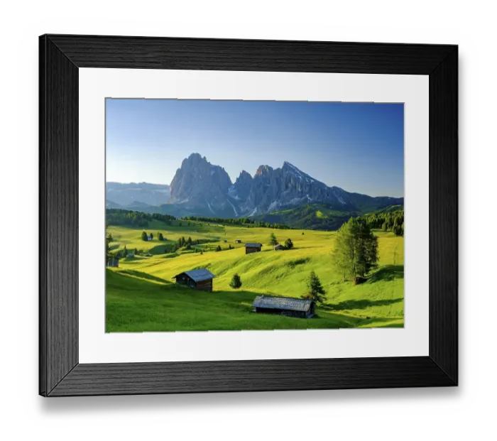 Framed Print : Alpe di Siusi, Sassolungo, Plattkofel