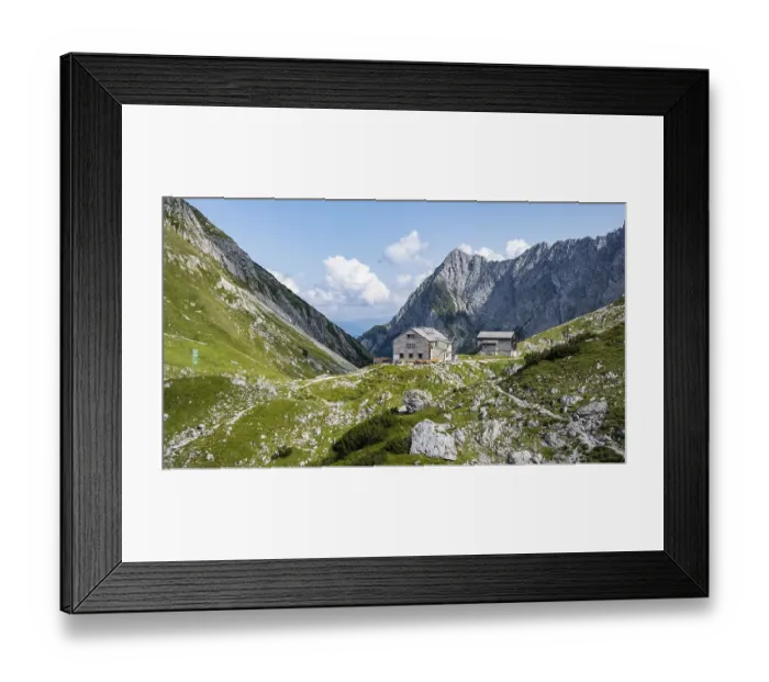Framed Print : Lamsenjochhuette, Karwendel Mountains