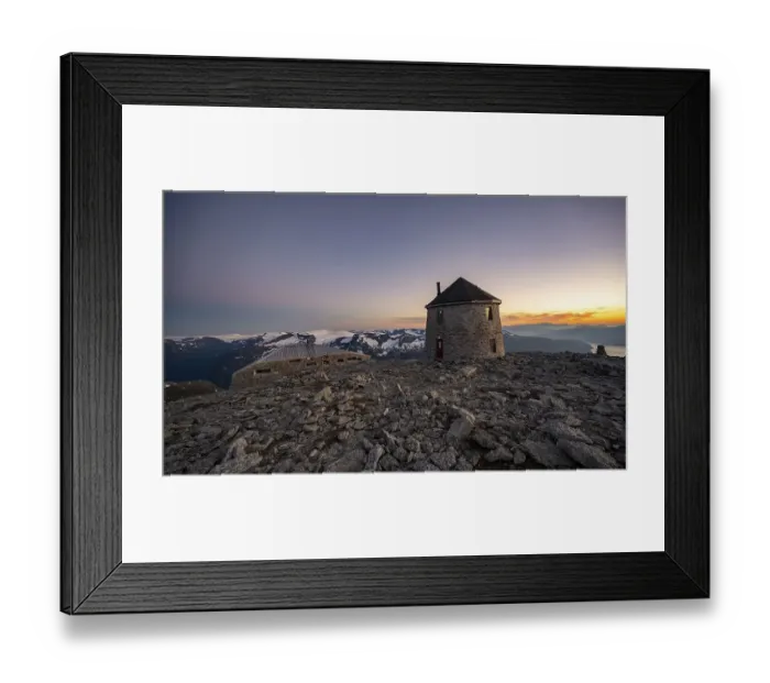 Framed Print : DNT's old and new mountain hut Skalatarnet