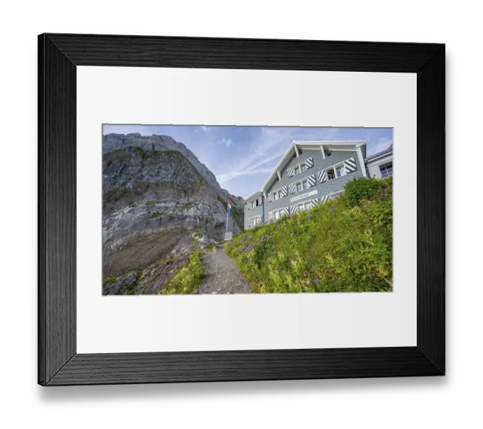 Framed Print : Mountain hut on the Rotstein Pass