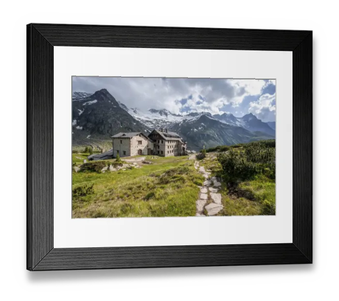 Framed Print : Berlin hut on the Berliner Hoehenweg