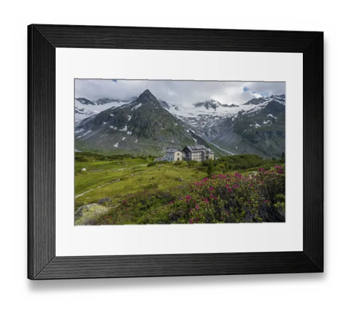 Framed Print : Berlin hut on the Berliner Hoehenweg