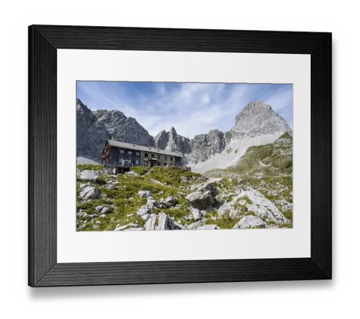 Framed Print : Lamsenjochhuette, Karwendel Mountains